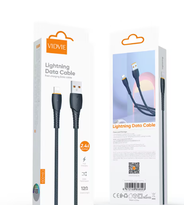 CABLE VIDVIE  CB4008 TIPO C 2.4 AMP (USB-TC)